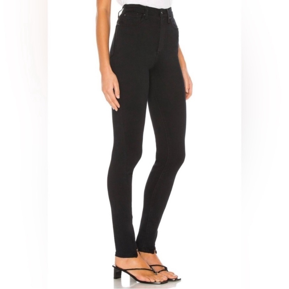 WeWoreWhat High Rise Skinny Leg Zip in Color Jet Size 25 - Picture 5 of 6